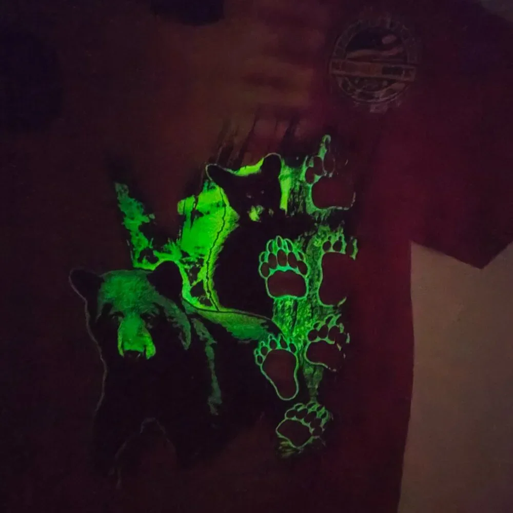 Kid-U-Not Boys Yellow Stone National Park Glow in the Dark‎ T-Shirt NWOT